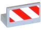 Part No: 4865pb060R  Name: Panel 1 x 2 x 1 with Red and White Danger Stripes Pattern Model Right Side (Sticker) - Set 60079