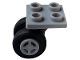 Part No: 4870c10  Name: Plate, Modified 2 x 2 Thin with Dual Wheels Holder - Split Pins with Light Bluish Gray Wheels with Slot and Black Tires (4870 / 34337 / 59895)