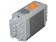 Part No: 59510c01  Name: Electric 9V Battery Box 4 x 11 x 7 PF with Orange Switch and Dark Bluish Gray Covers