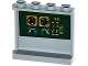 Part No: 60581pb056R  Name: Panel 1 x 4 x 3 with Side Supports - Hollow Studs with Gauges and Switches on Dark Green Background Pattern on Inside (Sticker) - Set 70735