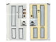 Part No: 60616pb071  Name: Door 1 x 4 x 6 with Stud Handle with Locks and Peephole and '5A', Lock and Peephole on Back Pattern (Stickers) - Set 21328