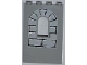 Part No: 60808pb008  Name: Panel 1 x 4 x 5 with Window with Bricks (3 Outlined on Arch), Black Mortar, Dark Bluish Gray and White Highlights Pattern (Sticker) - Sets 4183 / 7946