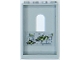Part No: 60808pb020  Name: Panel 1 x 4 x 5 Wall with Window with Bricks, Dark Bluish Gray Mortar, Yellowish Green Eyes and Olive Green Moss Pattern on Inside (Sticker) - Set 70435