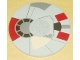Part No: 6177pb005  Name: Tile, Round 8 x 8 with 4 Studs in Center with Millennium Falcon Top Pattern (Sticker) - Set 4504