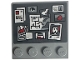 Part No: 6179pb266 Name: Tile, Modified 4 x 4 with Studs on Edge with Red, White, and Black Eye, Thing, Heart, Pictures and Notes on Dark Bluish Gray Background Pattern (Sticker) - Set 76781 Part No: 6179pb266 Name: Tile, Modified 4 x 4 with Studs on Edge with Red, White, and Black Eye, Thing, Heart, Pictures and Notes on Dark Bluish Gray Background Pattern (Sticker) - Set 76781