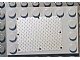 Part No: 6180pb025  Name: Tile, Modified 4 x 6 with Studs on Edges with Black Rivets on Silver Tread Plate Pattern (Sticker) - Sets 7632 / 7945