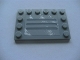 Part No: 6180pb034a  Name: Tile, Modified 4 x 6 with Studs on Edges with Steel Plate with Scratches Type A Pattern (Sticker) - Set 8273