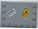Part No: 6180pb047  Name: Tile, Modified 4 x 6 with Studs on Edges with 'OPEN 8-5 MON-SAT' and 'DOG GUARD' Pattern (Stickers) - Set 8199