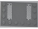 Part No: 6180pb052  Name: Tile, Modified 4 x 6 with Studs on Edges with Two Silver Tread Plates Pattern (Stickers) - Set 4643