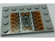 Part No: 6180pb099  Name: Tile, Modified 4 x 6 with Studs on Edges with SW Sith Infiltrator Mechanical Pattern (Sticker) - Set 7961