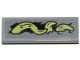 Part No: 63864pb109L  Name: Tile 1 x 3 with Yellowish Green Tentacle Pattern Model Left Side (Sticker) - Set 70433