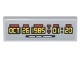 Part No: 63864pb201  Name: Tile 1 x 3 with Time Machine Digital Clock Yellow 'OCT 26 1985 01:20' Pattern (Sticker) - Set 10300
