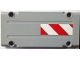 Part No: 64782pb001L  Name: Technic, Panel Plate 5 x 11 x 1 with Red and White Danger Stripes Pattern Model Left Side (Sticker) - Set 8110