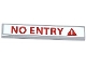 Part No: 6636pb088  Name: Tile 1 x 6 with 'NO ENTRY' and Exclamation Mark in Red Triangle Pattern (Sticker) - Set 70808