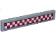 Part No: 6636pb142  Name: Tile 1 x 6 with Red and White Checkered Pattern (Sticker) - Set 70910