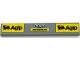 Part No: 6636pb333  Name: Tile 1 x 6 with Agip, Heuer and Michelin Logo on Yellow Rectangles Pattern (Sticker) - Set 75889