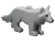 Part No: 6649pb01  Name: Wolf with Stud on Back with Black Eyes and Nose, Dark Bluish Gray Fur on Muzzle Pattern