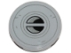 Part No: 67095pb022  Name: Tile, Round 3 x 3 with SW N-1 Starfighter Air Vents with Silver Circles Pattern (Sticker) - Set 75325