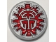 Part No: 67095pb117  Name: Tile, Round 3 x 3 with SW Dark Falcon Red Hyperdrive Pattern (Sticker) - Set 75389
