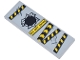 Part No: 69729pb111  Name: Tile 2 x 6 with Black and Yellow Danger Stripes Police Tape, Fist Hole, and 'DO NOT ENTER' Pattern (Sticker) - Set 76269