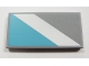 Part No: 87079pb0028R  Name: Tile 2 x 4 with Maersk Blue Triangle and White Diagonal Stripe Pattern Model Right Side (Sticker) - Set 10219