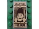 Part No: 87079pb0040  Name: Tile 2 x 4 with 'WANTED' Stinky Pete Pattern (Sticker) - Set 7594