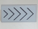 Part No: 87079pb0170  Name: Tile 2 x 4 with 5 Gray Chevrons Pattern (Sticker) - Set 8128