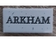 Part No: 87079pb0828  Name: Tile 2 x 4 with 'ARKHAM' and Stone Pattern (Sticker) - Set 70912