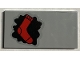 Part No: 87079pb1066  Name: Tile 2 x 4 with Red Sock and Black Oil Spill Pattern (Sticker) - Set 21330