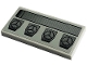 Part No: 87079pb1141  Name: Tile 2 x 4 with Black Mercedes-Benz Logos and Stripe Pattern (Sticker) - Set 42129