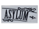 Part No: 87079pb1349  Name: Tile 2 x 4 with Black Scrollwork and 'ASYLUM' Pattern (Sticker) - Set 10937