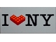 Part No: 87079pb1430  Name: Tile 2 x 4 with 'I Brick NY' Pattern