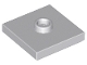 Part No: 87580  Name: Plate, Modified 2 x 2 with Groove and 1 Stud in Center (Jumper)