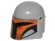 Part No: 87610pb10  Name: Minifigure, Headgear Helmet with Holes, SW Mandalorian with Orange and Black Pattern