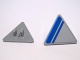 Part No: 892pb018L  Name: Road Sign 2 x 2 Triangle with Clip with Blue Stripe on Light Bluish Gray Background Pattern Model Left Side (Sticker) - Set 7868