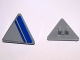 Part No: 892pb018R  Name: Road Sign 2 x 2 Triangle with Clip with Blue Stripe on Light Bluish Gray Background Pattern Model Right Side (Sticker) - Set 7868