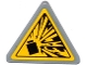 Part No: 892pb024  Name: Road Sign 2 x 2 Triangle with Clip with Yellow Explosion Type 2 Pattern (Sticker) - Sets 60074 / 60076