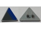 Part No: 892pb031R  Name: Road Sign 2 x 2 Triangle with Clip with Blue Stripe on Dark Bluish Gray Background Pattern Model Right Side (Sticker) - Set 75012