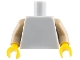 Part No: 973c052  Name: Torso Plain / Dark Tan Arms / Yellow Hands