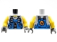 Lot ID: 35666300  Part No: 973pb0550c01  Name: Torso Power Miners Blue Vest with Tools and Bomb over Sweaty Shirt Pattern / Yellow Arms / Dark Bluish Gray Hands