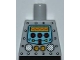 Part No: 973pb1061  Name: Torso Robot with Silver Rivets, Yellow Gauges, Red Knobs and Yellow Screen Pattern