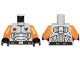 Part No: 973pb1270c03  Name: Torso Galaxy Squad Armor with Number 30 on Back Pattern / Orange Arms / Black Hands