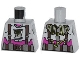 Lot ID: 331823419  Part No: 973pb1641  Name: Torso Armor with Suspenders and Utility Belt over Purple Shirt Pattern