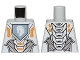Lot ID: 355893042  Part No: 973pb2237  Name: Torso Nexo Knights Armor with Orange and Gold Circuitry and White Horse Head on Sand Blue Pentagonal Shield Pattern
