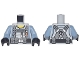 Part No: 973pb2824c01  Name: Torso Scuba Suit with Utility Belt with 3 Pouches Front, 2 Pouches Back Pattern / Sand Blue Arms / Black Hands