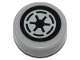 Lot ID: 352723627  Part No: 98138pb171  Name: Tile, Round 1 x 1 with SW Emblem of the Galactic Republic with 6 Spokes Pattern (Sticker) - Set 75281