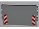 Part No: 98280pb01  Name: Panel 1 x 6 x 3 with Studs on Sides with Red and White Danger Stripes (White Corners) Half Height Pattern (Stickers) - Set 4434