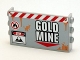 Part No: 98280pb03  Name: Panel 1 x 6 x 3 with Studs on Sides with 'GOLD MINE' Pattern (Sticker) - Set 4204