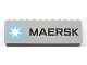Part No: BA030pb01  Name: Stickered Assembly 12 x 1 x 3 with Maersk Logo and 'MAERSK' Pattern (Sticker) - Set 10219 - 3 Brick 1 x 12
