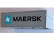 Part No: BA345pb01  Name: Stickered Assembly 4 x 2 x 1 with Maersk Logo Pattern (Sticker) - Set 10241 - 2 Plate 2 x 4, 1 Tile 2 x 4